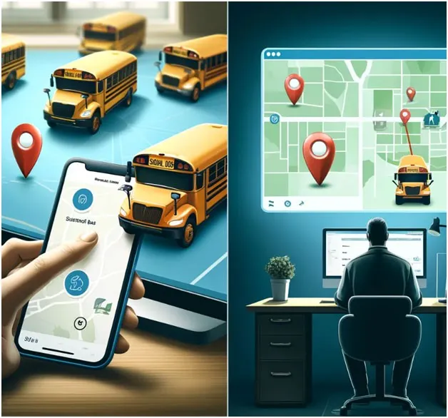 School bus GPS device